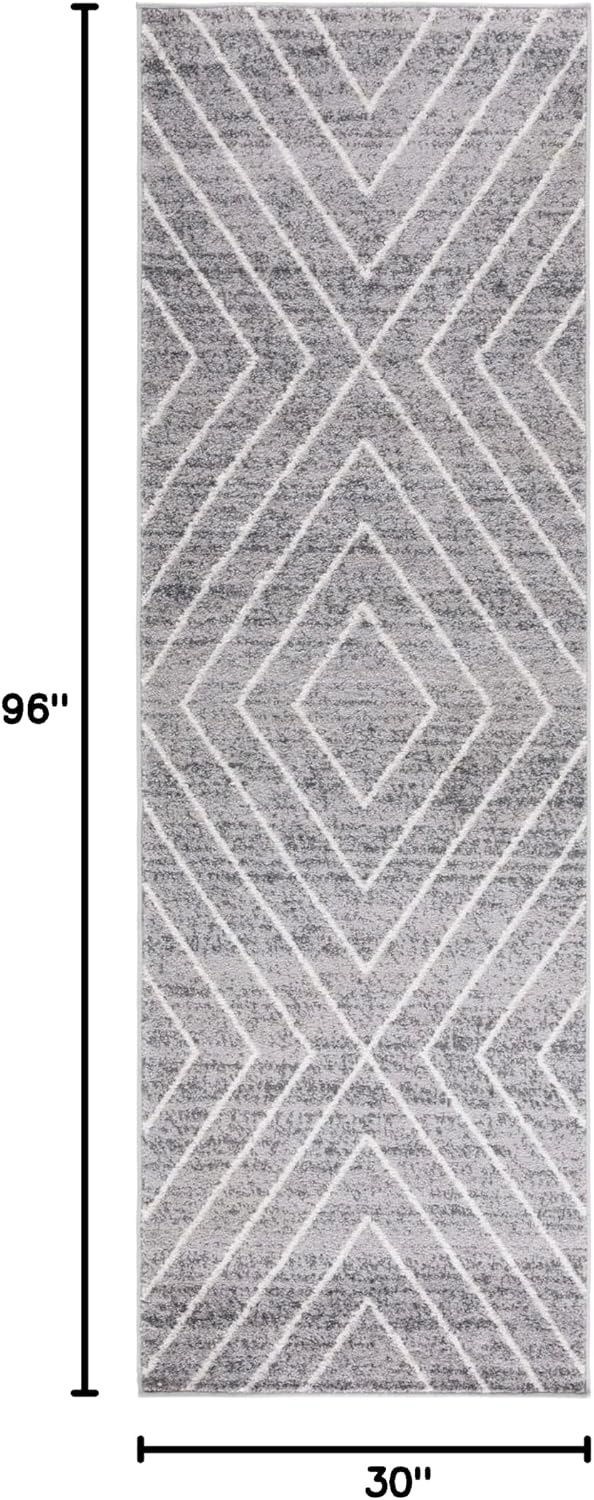 image:imageSAFAVIEH Area Rug 8x10 Adirondack Collection Large Black amp Light Grey Modern Geometric Design NonShedding amp Easy Cleaning Ideal for Living Room Bedroom Office Dining Space ADR251FDark GreyIvory