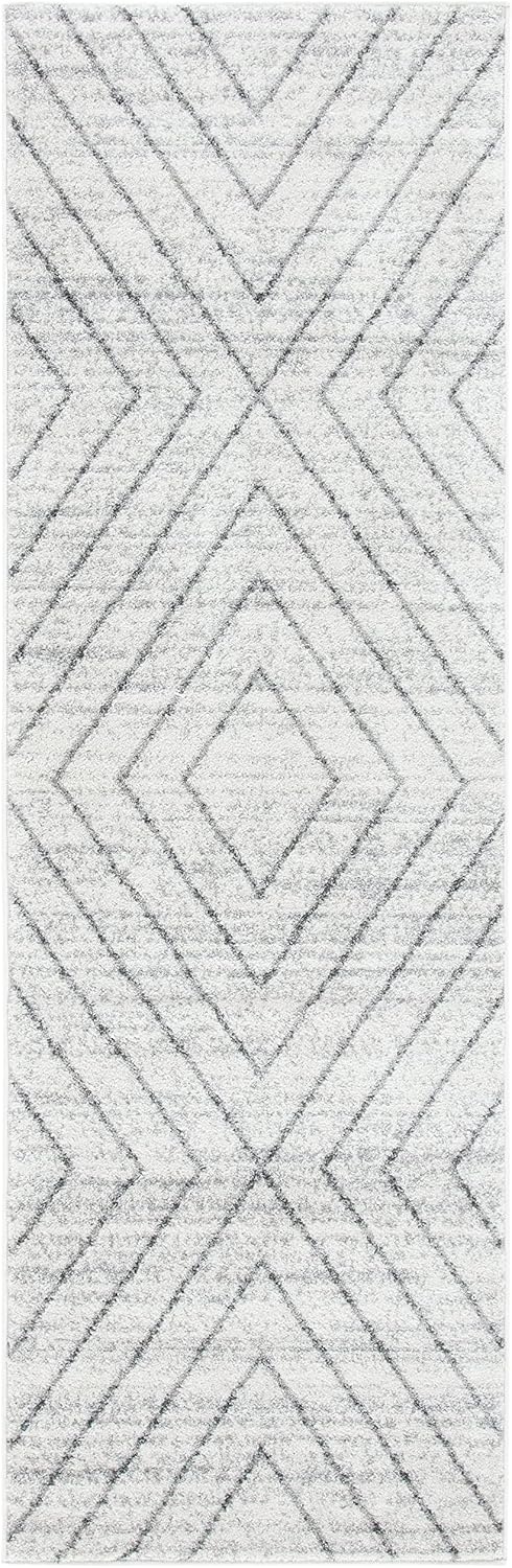 image:imageSAFAVIEH Area Rug 8x10 Adirondack Collection Large Black amp Light Grey Modern Geometric Design NonShedding amp Easy Cleaning Ideal for Living Room Bedroom Office Dining Space ADR251FIvoryDark Grey