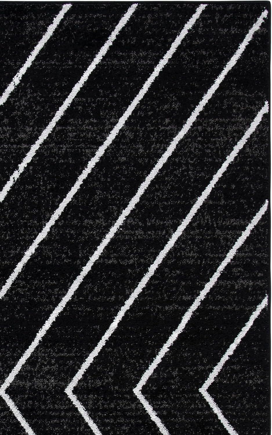 image:imageSAFAVIEH Area Rug 8x10 Adirondack Collection Large Black amp Light Grey Modern Geometric Design NonShedding amp Easy Cleaning Ideal for Living Room Bedroom Office Dining Space ADR251FBlackLight Grey