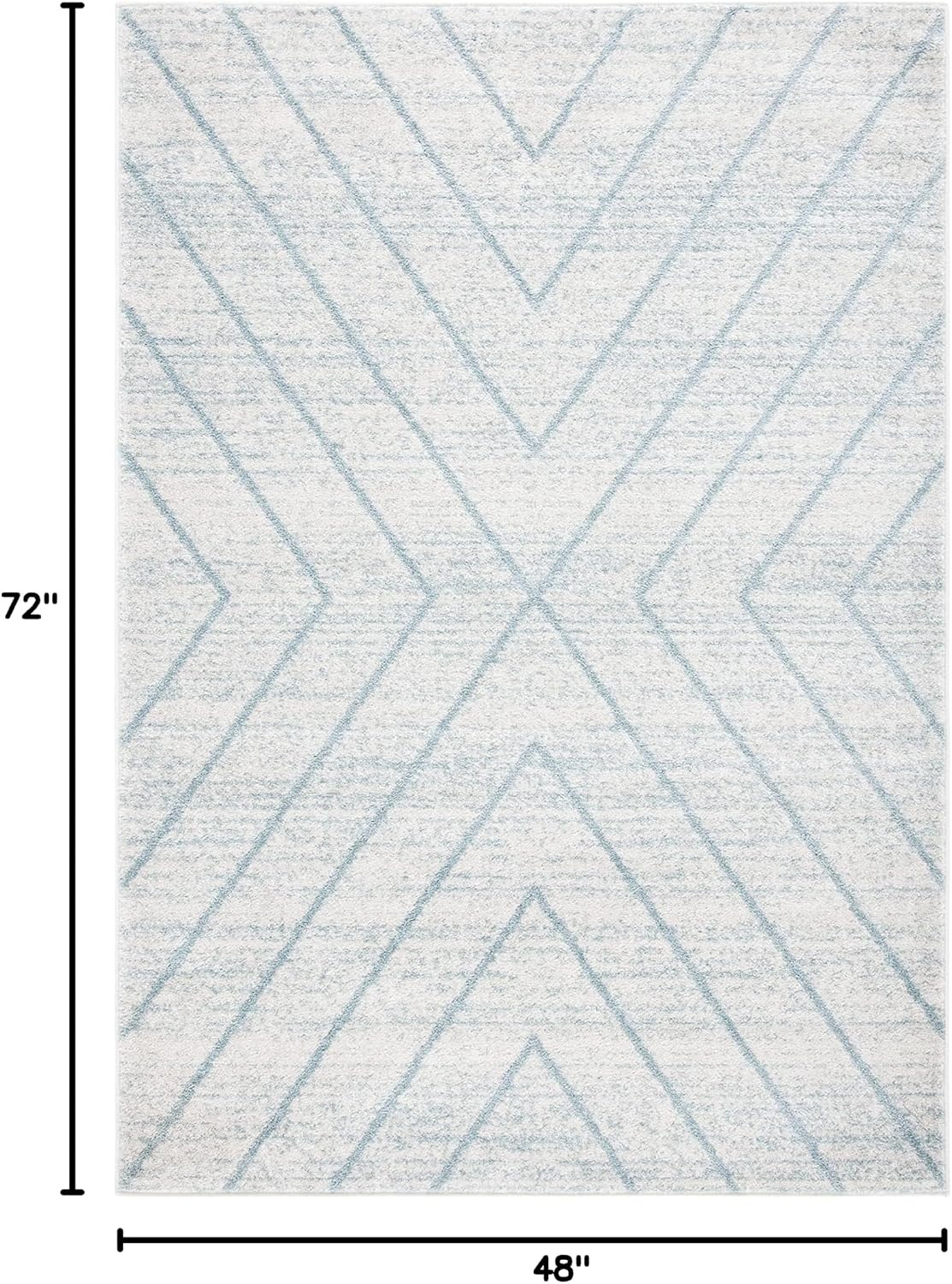 image:imageSAFAVIEH Area Rug 8x10 Adirondack Collection Large Black amp Light Grey Modern Geometric Design NonShedding amp Easy Cleaning Ideal for Living Room Bedroom Office Dining Space ADR251FLight GreyLight Blue