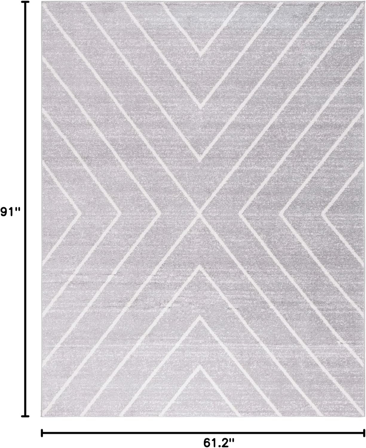 image:imageSAFAVIEH Area Rug 8x10 Adirondack Collection Large Black amp Light Grey Modern Geometric Design NonShedding amp Easy Cleaning Ideal for Living Room Bedroom Office Dining Space ADR251FGreyIvory