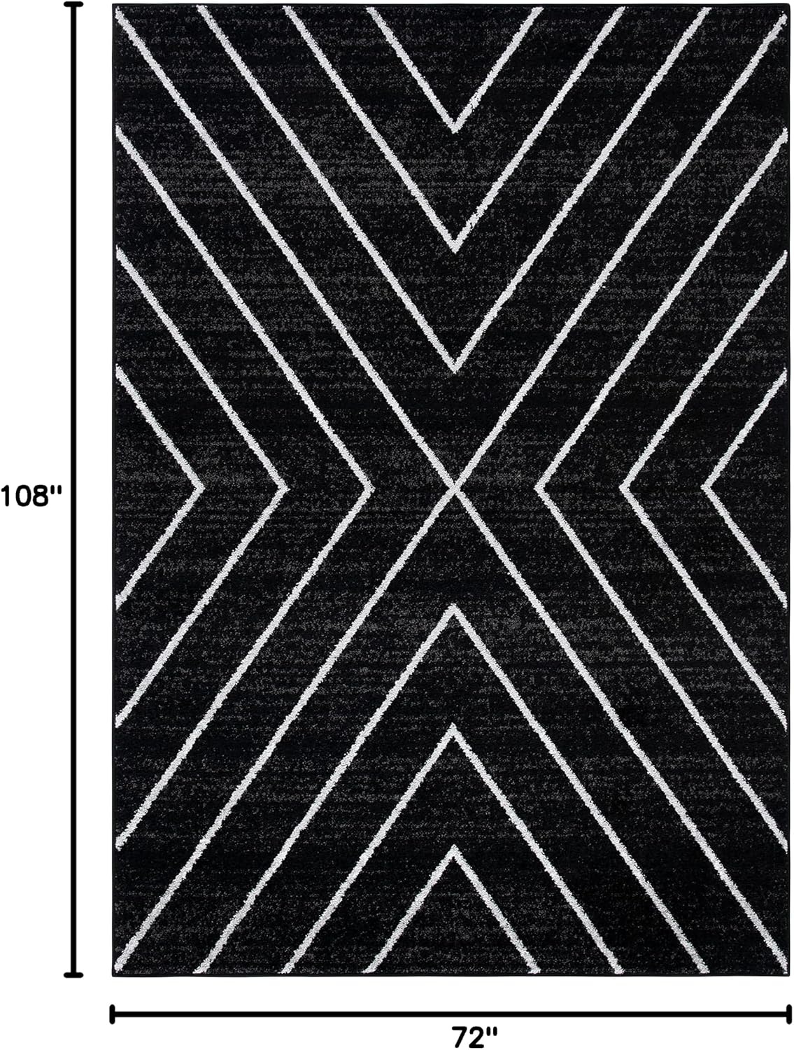 image:imageSAFAVIEH Area Rug 8x10 Adirondack Collection Large Black amp Light Grey Modern Geometric Design NonShedding amp Easy Cleaning Ideal for Living Room Bedroom Office Dining Space ADR251FBlackLight Grey