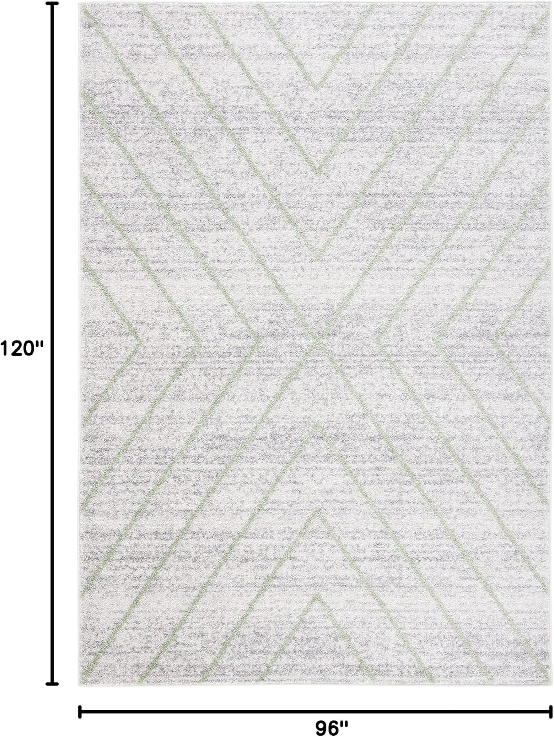 image:imageSAFAVIEH Area Rug 8x10 Adirondack Collection Large Black amp Light Grey Modern Geometric Design NonShedding amp Easy Cleaning Ideal for Living Room Bedroom Office Dining Space ADR251FGreyGreen