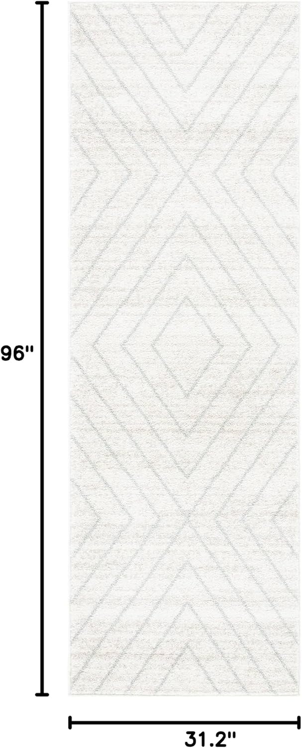 image:imageSAFAVIEH Area Rug 8x10 Adirondack Collection Large Black amp Light Grey Modern Geometric Design NonShedding amp Easy Cleaning Ideal for Living Room Bedroom Office Dining Space ADR251FIvoryLight Grey