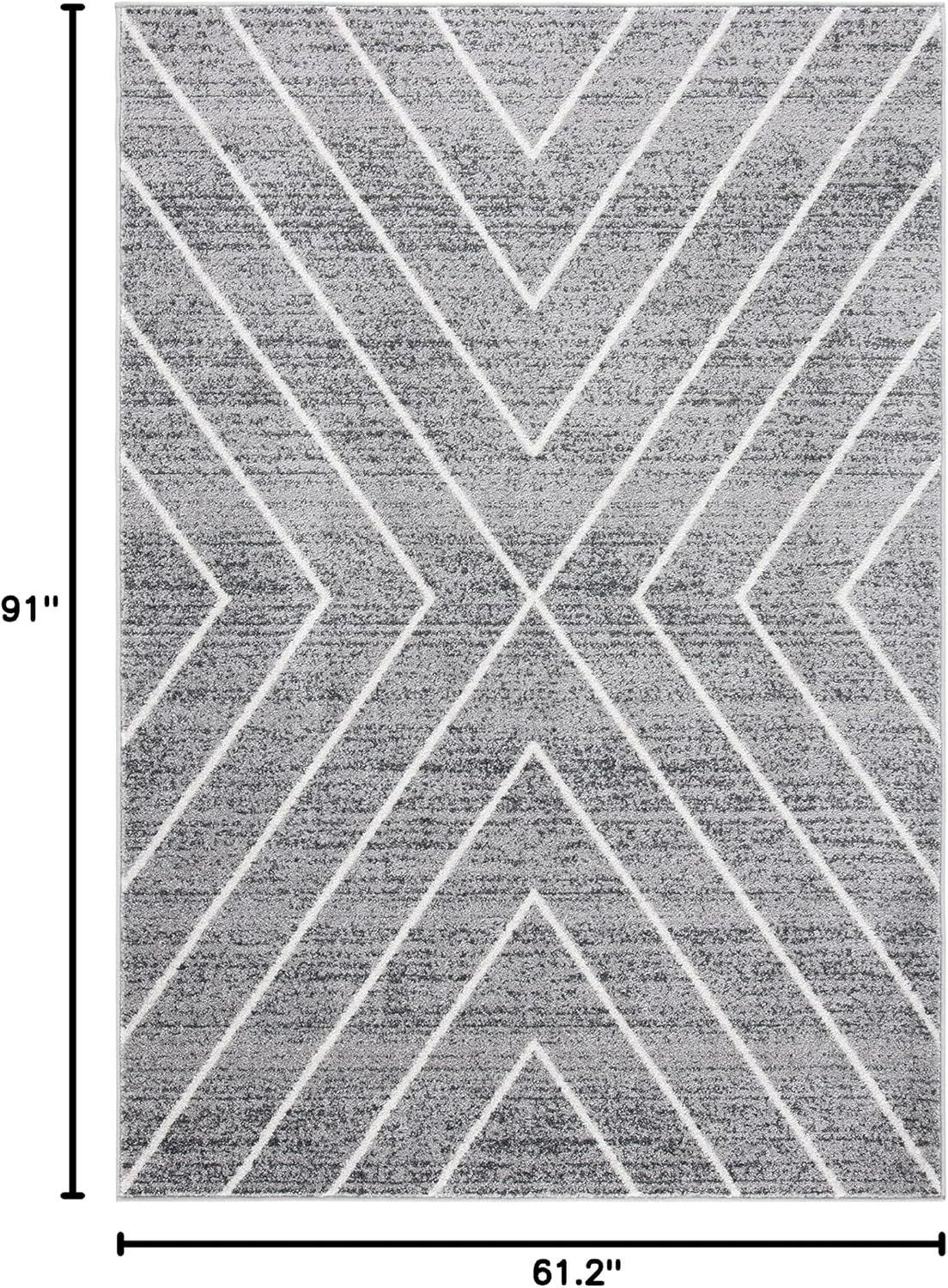 image:imageSAFAVIEH Area Rug 8x10 Adirondack Collection Large Black amp Light Grey Modern Geometric Design NonShedding amp Easy Cleaning Ideal for Living Room Bedroom Office Dining Space ADR251FDark GreyIvory