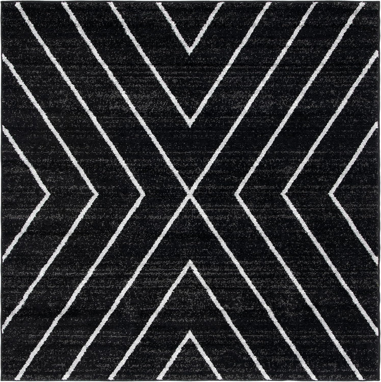image:imageSAFAVIEH Area Rug 8x10 Adirondack Collection Large Black amp Light Grey Modern Geometric Design NonShedding amp Easy Cleaning Ideal for Living Room Bedroom Office Dining Space ADR251FBlackLight Grey