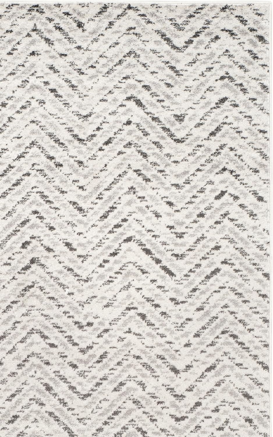 image:imageSAFAVIEH Area Rug 8x10 Adirondack Collection Large Ivory amp Charcoal Chevron Pattern NonShedding amp Easy Cleaning Ideal for Living Room Bedroom Office Dining Space ADR104NIvoryCharcoal