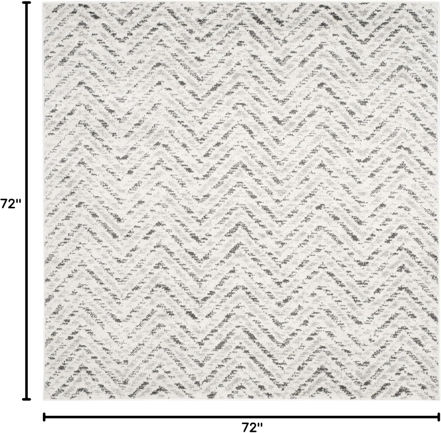image:imageSAFAVIEH Area Rug 8x10 Adirondack Collection Large Ivory amp Charcoal Chevron Pattern NonShedding amp Easy Cleaning Ideal for Living Room Bedroom Office Dining Space ADR104NIvoryCharcoal