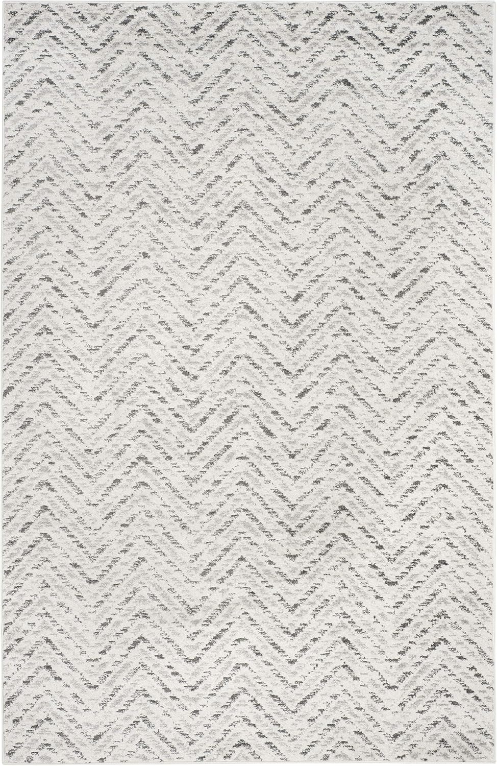 image:imageSAFAVIEH Area Rug 8x10 Adirondack Collection Large Ivory amp Charcoal Chevron Pattern NonShedding amp Easy Cleaning Ideal for Living Room Bedroom Office Dining Space ADR104NIvoryCharcoal
