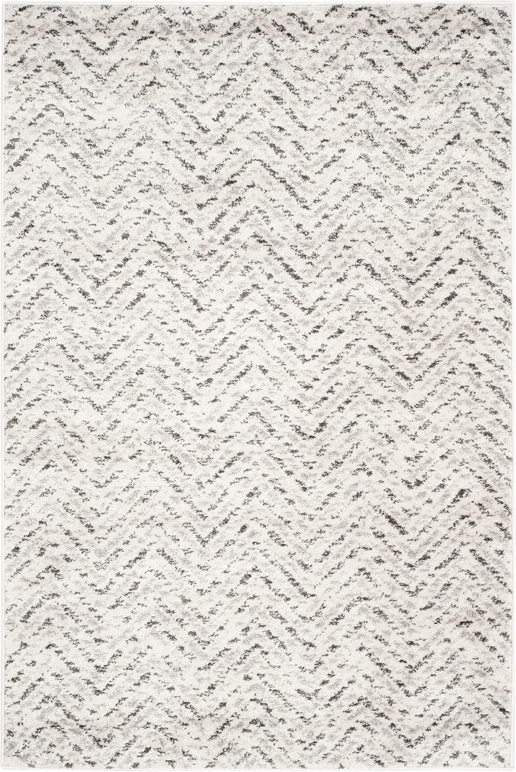 image:imageSAFAVIEH Area Rug 8x10 Adirondack Collection Large Ivory amp Charcoal Chevron Pattern NonShedding amp Easy Cleaning Ideal for Living Room Bedroom Office Dining Space ADR104NIvoryCharcoal