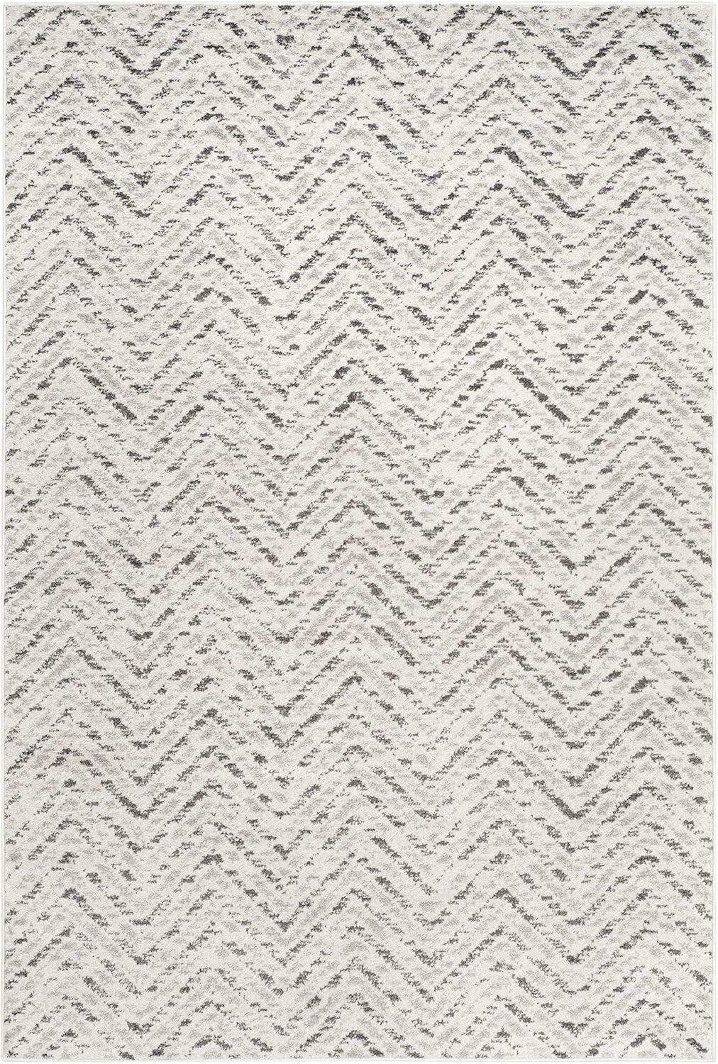 image:imageSAFAVIEH Area Rug 8x10 Adirondack Collection Large Ivory amp Charcoal Chevron Pattern NonShedding amp Easy Cleaning Ideal for Living Room Bedroom Office Dining Space ADR104NIvoryCharcoal