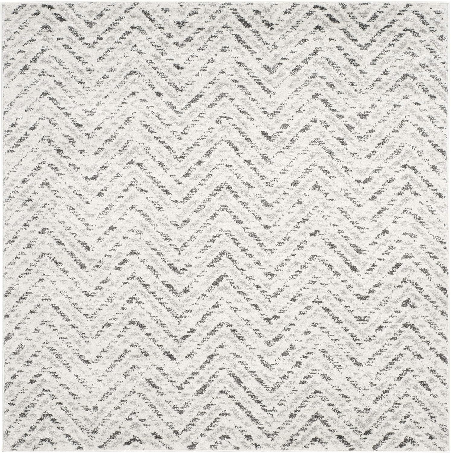 image:imageSAFAVIEH Area Rug 8x10 Adirondack Collection Large Ivory amp Charcoal Chevron Pattern NonShedding amp Easy Cleaning Ideal for Living Room Bedroom Office Dining Space ADR104NIvoryCharcoal