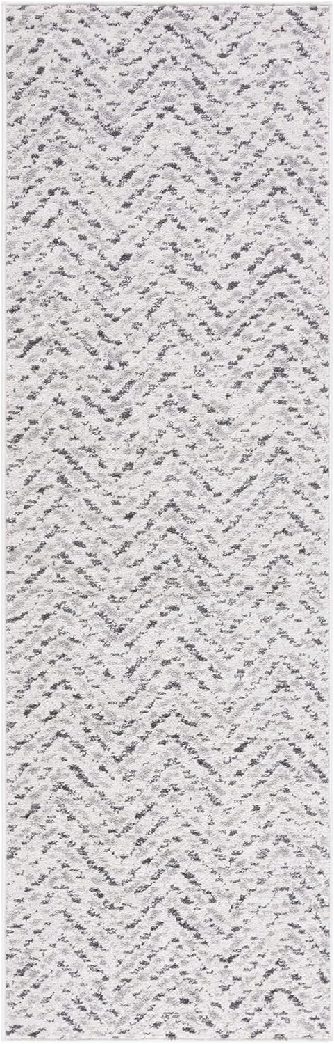 image:imageSAFAVIEH Area Rug 8x10 Adirondack Collection Large Ivory amp Charcoal Chevron Pattern NonShedding amp Easy Cleaning Ideal for Living Room Bedroom Office Dining Space ADR104NIvoryCharcoal