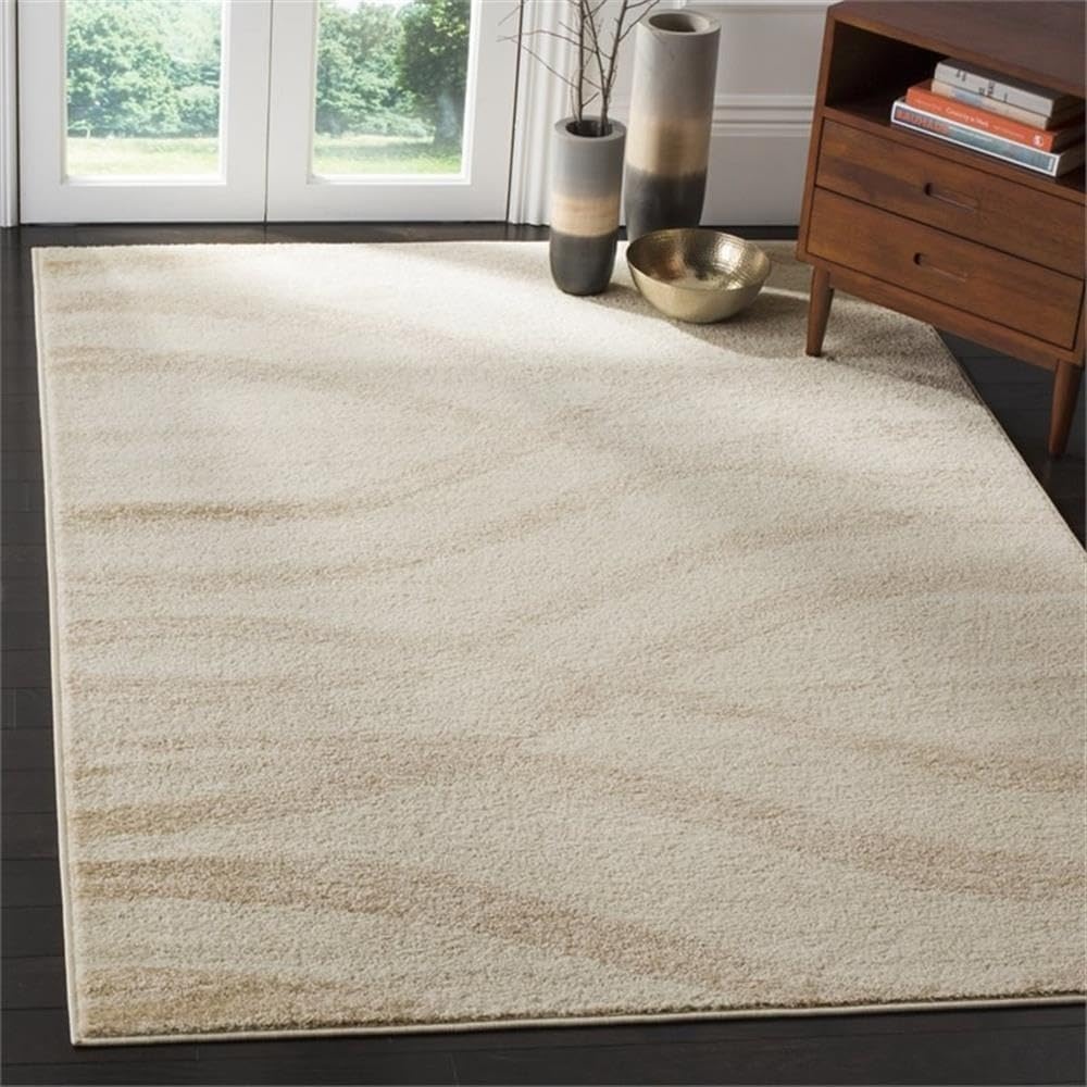image:imageSAFAVIEH Area Rug 8x10 Adirondack Collection Large Sage amp Cream Modern Wave Design NonShedding amp Easy to Clean Ideal for Living Room Bedroom Dining Space ADR125XCreamChampagne