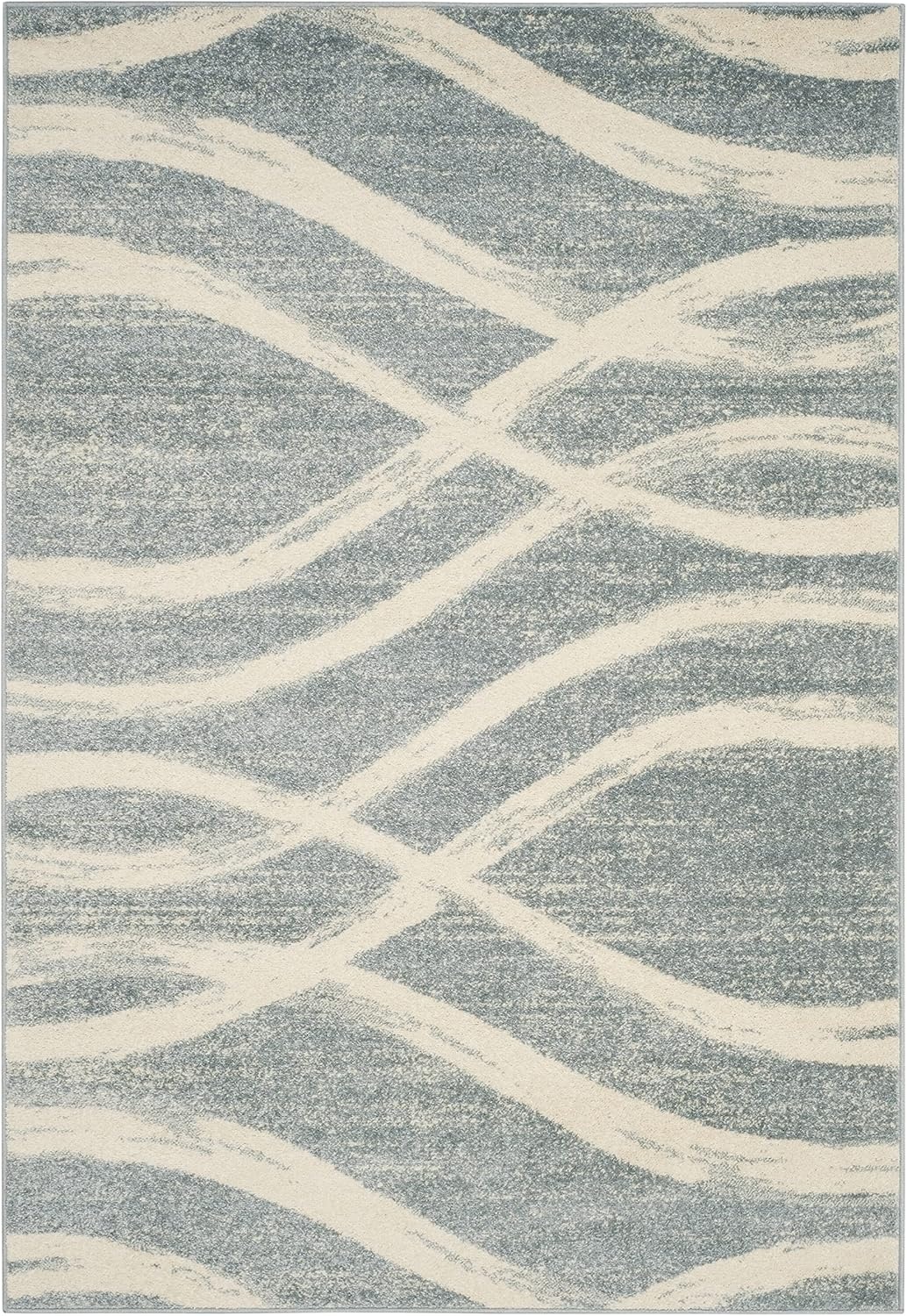 image:imageSAFAVIEH Area Rug 8x10 Adirondack Collection Large Sage amp Cream Modern Wave Design NonShedding amp Easy to Clean Ideal for Living Room Bedroom Dining Space ADR125XCreamSlate