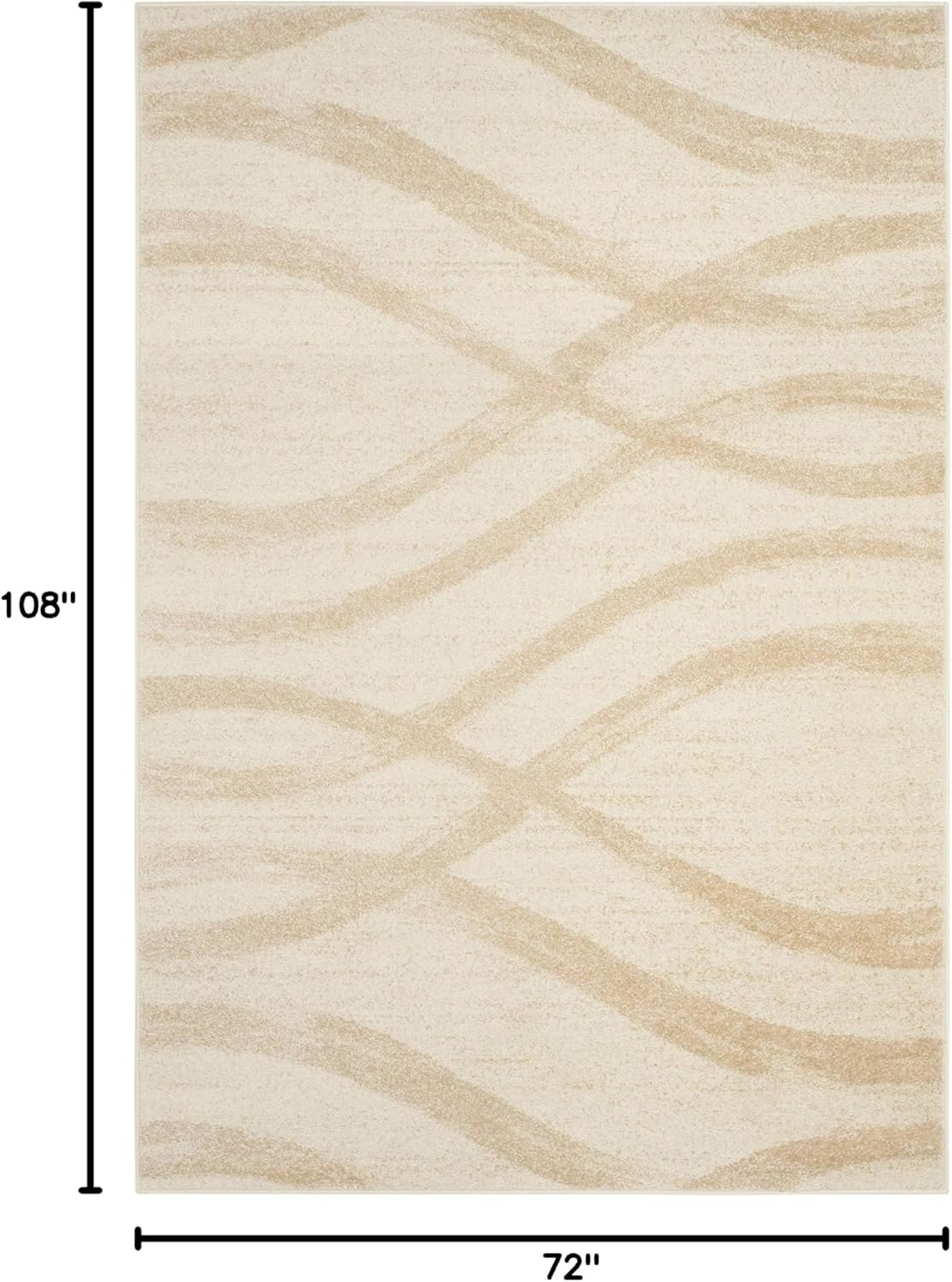 image:imageSAFAVIEH Area Rug 8x10 Adirondack Collection Large Sage amp Cream Modern Wave Design NonShedding amp Easy to Clean Ideal for Living Room Bedroom Dining Space ADR125XCreamChampagne