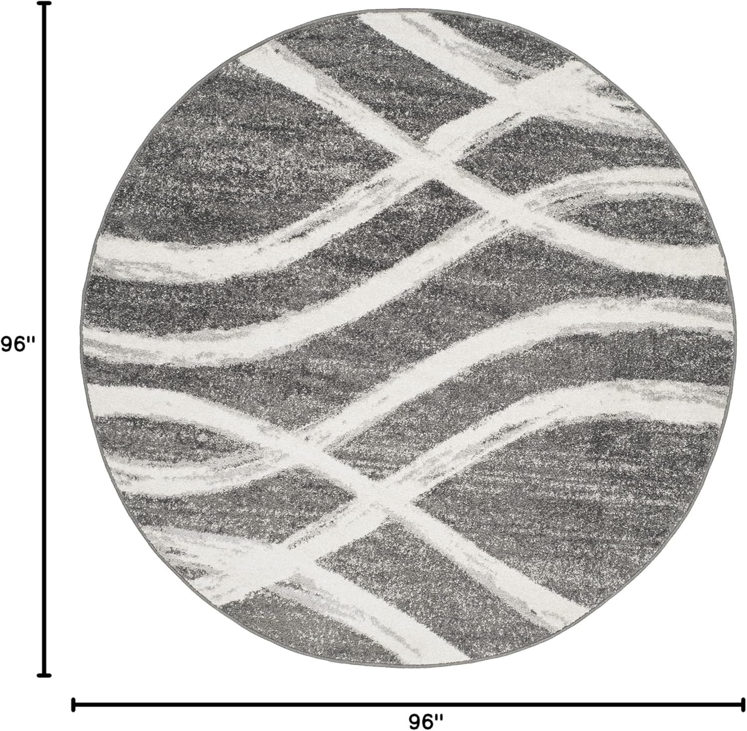 image:imageSAFAVIEH Area Rug 8x10 Adirondack Collection Large Sage amp Cream Modern Wave Design NonShedding amp Easy to Clean Ideal for Living Room Bedroom Dining Space ADR125XCharcoalIvory