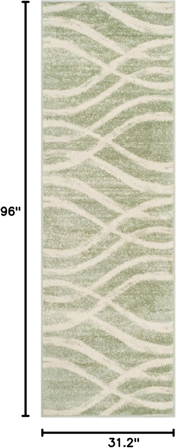 image:imageSAFAVIEH Area Rug 8x10 Adirondack Collection Large Sage amp Cream Modern Wave Design NonShedding amp Easy to Clean Ideal for Living Room Bedroom Dining Space ADR125XSageCream