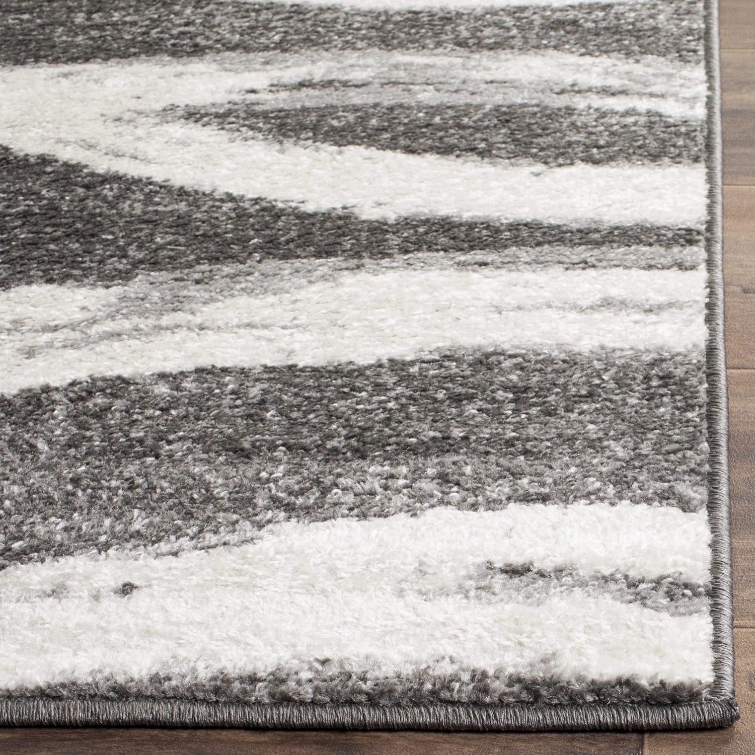 image:imageSAFAVIEH Area Rug 8x10 Adirondack Collection Large Sage amp Cream Modern Wave Design NonShedding amp Easy to Clean Ideal for Living Room Bedroom Dining Space ADR125XCharcoalIvory