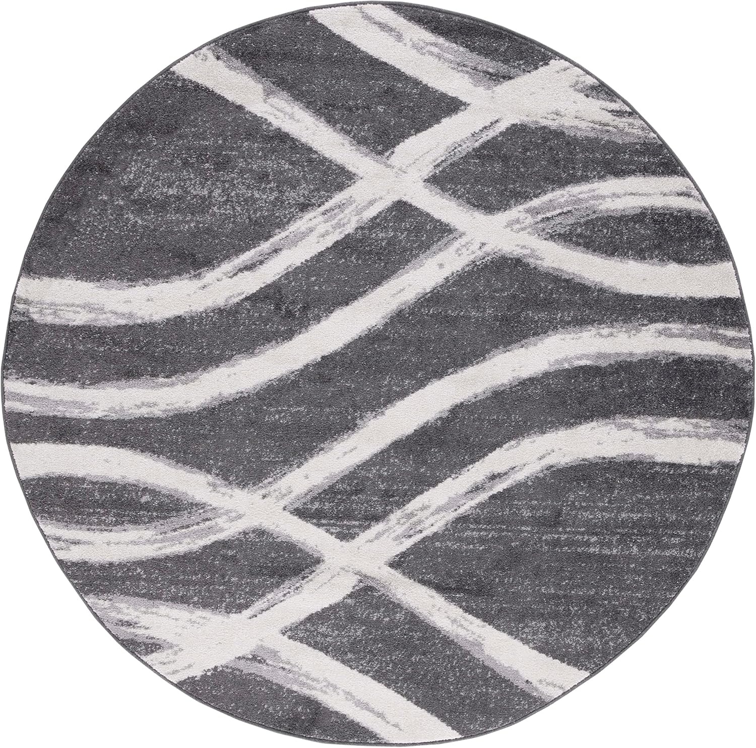image:imageSAFAVIEH Area Rug 8x10 Adirondack Collection Large Sage amp Cream Modern Wave Design NonShedding amp Easy to Clean Ideal for Living Room Bedroom Dining Space ADR125XCharcoalIvory