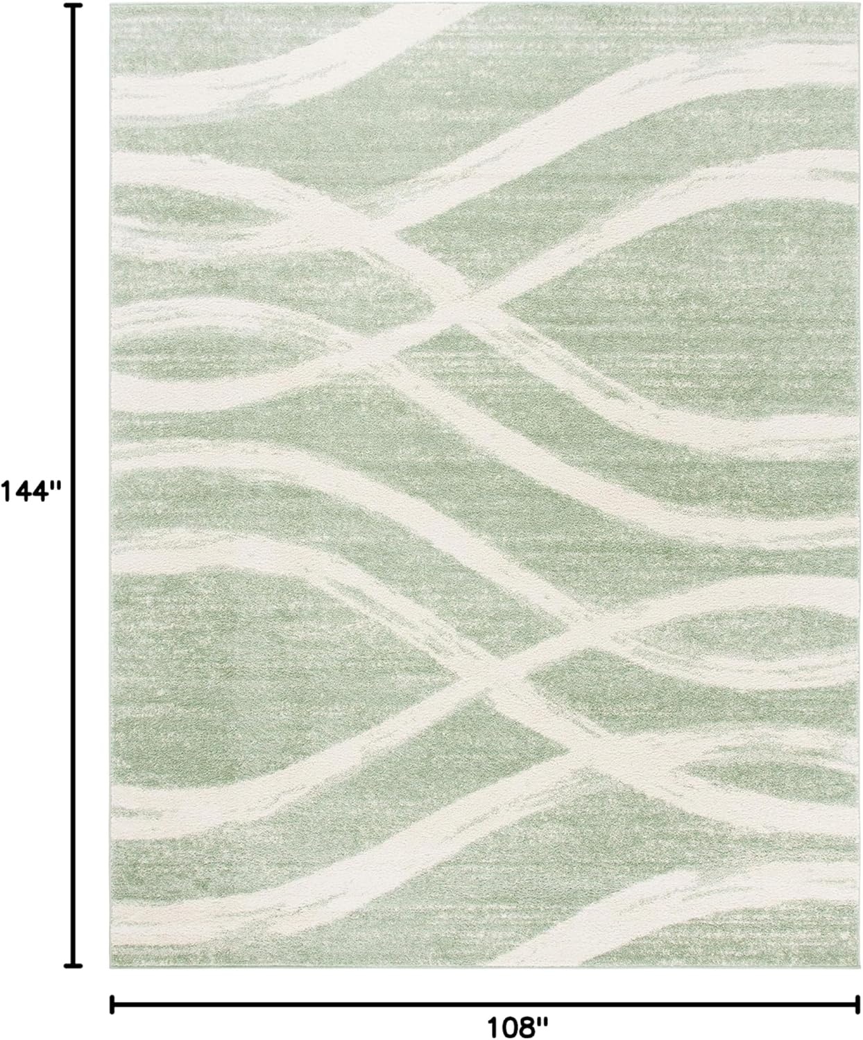 image:imageSAFAVIEH Area Rug 8x10 Adirondack Collection Large Sage amp Cream Modern Wave Design NonShedding amp Easy to Clean Ideal for Living Room Bedroom Dining Space ADR125XSageCream