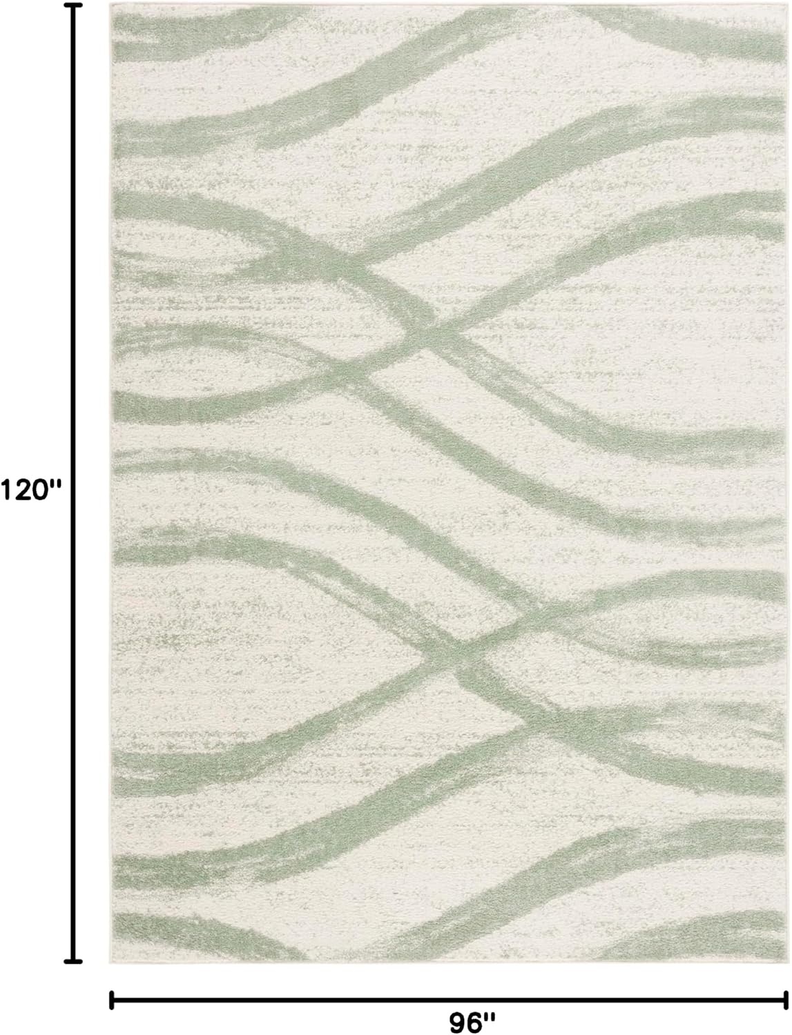 image:imageSAFAVIEH Area Rug 8x10 Adirondack Collection Large Sage amp Cream Modern Wave Design NonShedding amp Easy to Clean Ideal for Living Room Bedroom Dining Space ADR125XIvorySage