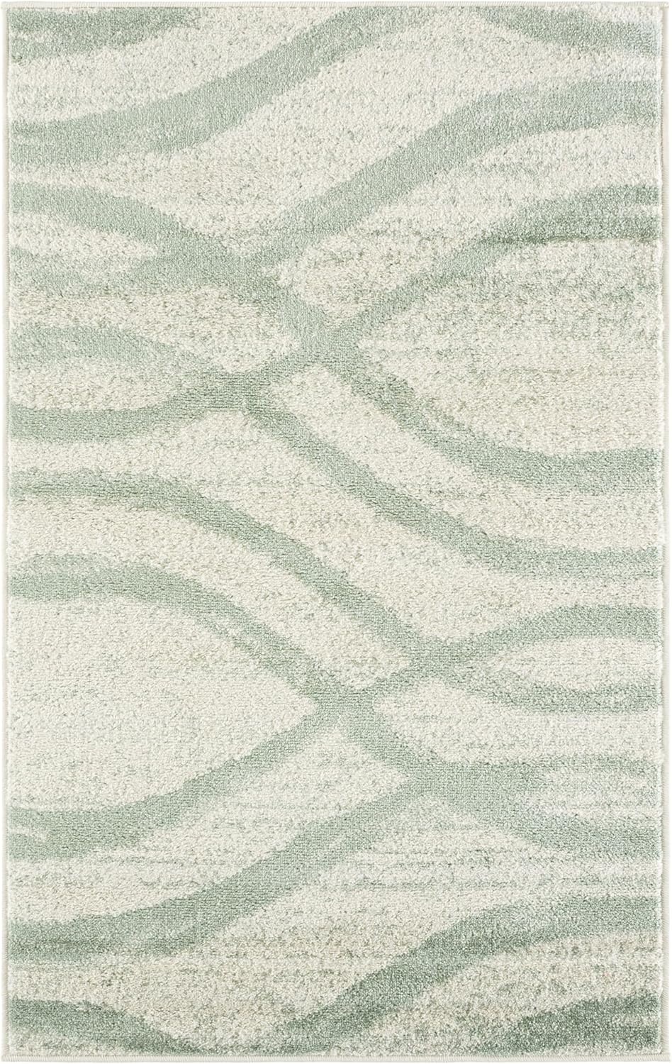 image:imageSAFAVIEH Area Rug 8x10 Adirondack Collection Large Sage amp Cream Modern Wave Design NonShedding amp Easy to Clean Ideal for Living Room Bedroom Dining Space ADR125XIvorySage