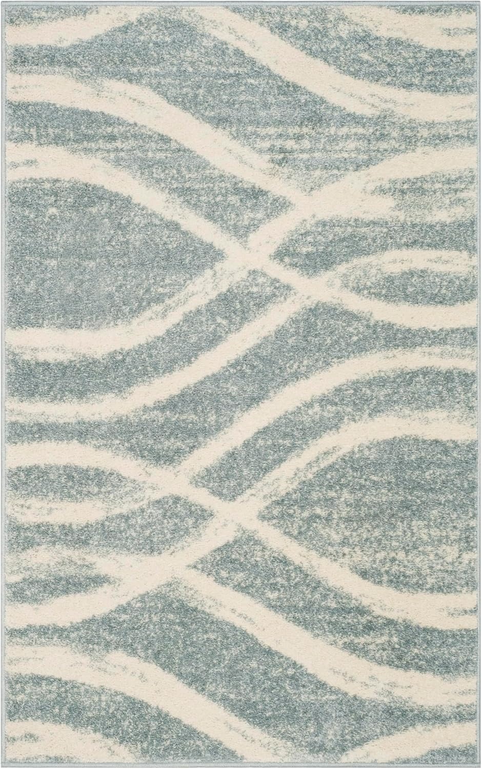 image:imageSAFAVIEH Area Rug 8x10 Adirondack Collection Large Sage amp Cream Modern Wave Design NonShedding amp Easy to Clean Ideal for Living Room Bedroom Dining Space ADR125XCreamSlate