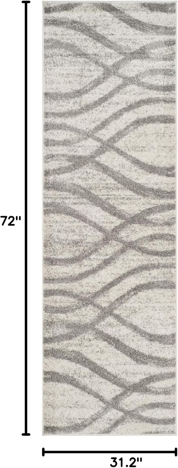 image:imageSAFAVIEH Area Rug 8x10 Adirondack Collection Large Sage amp Cream Modern Wave Design NonShedding amp Easy to Clean Ideal for Living Room Bedroom Dining Space ADR125XCreamGrey