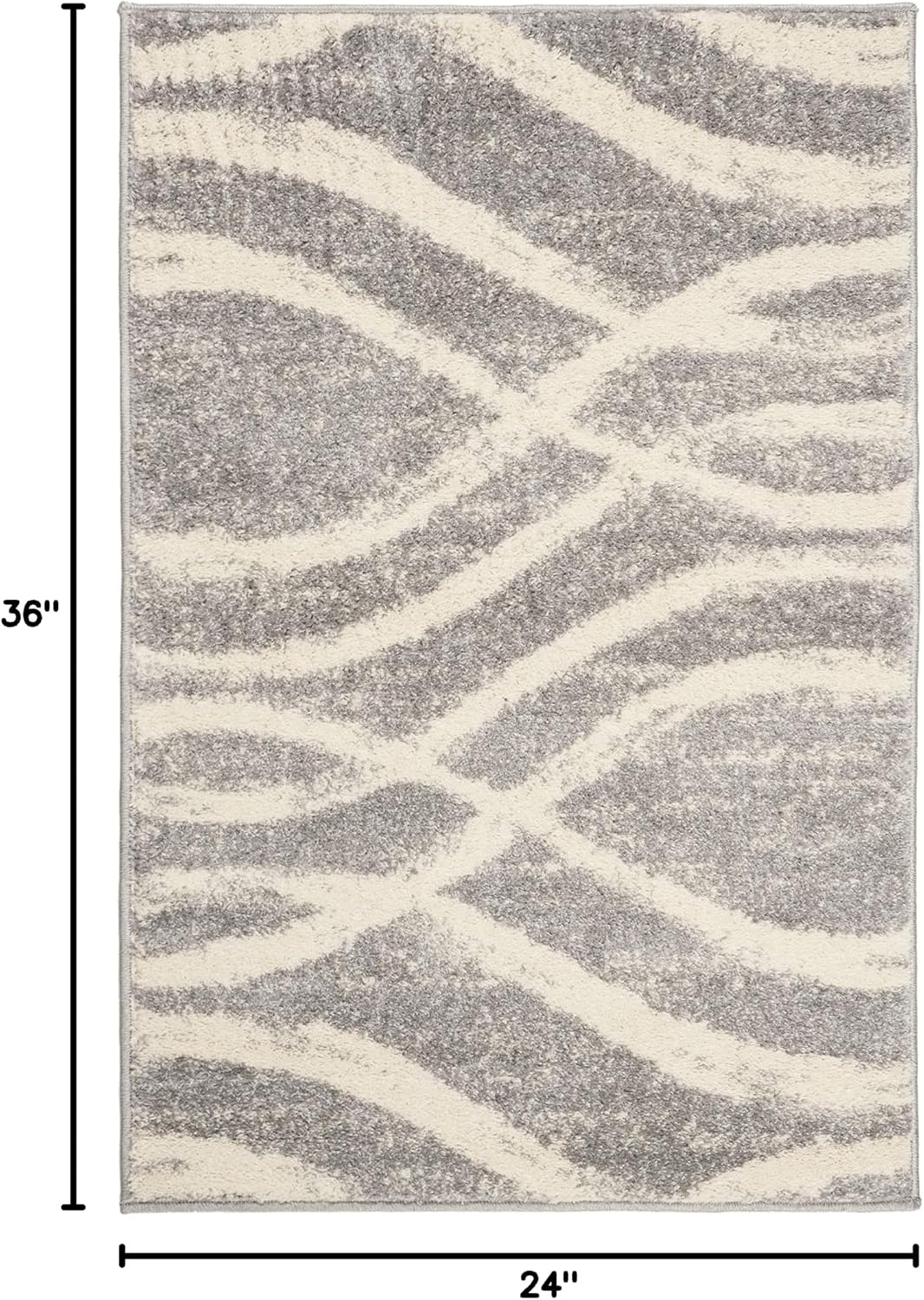 image:imageSAFAVIEH Area Rug 8x10 Adirondack Collection Large Sage amp Cream Modern Wave Design NonShedding amp Easy to Clean Ideal for Living Room Bedroom Dining Space ADR125XGreyCream