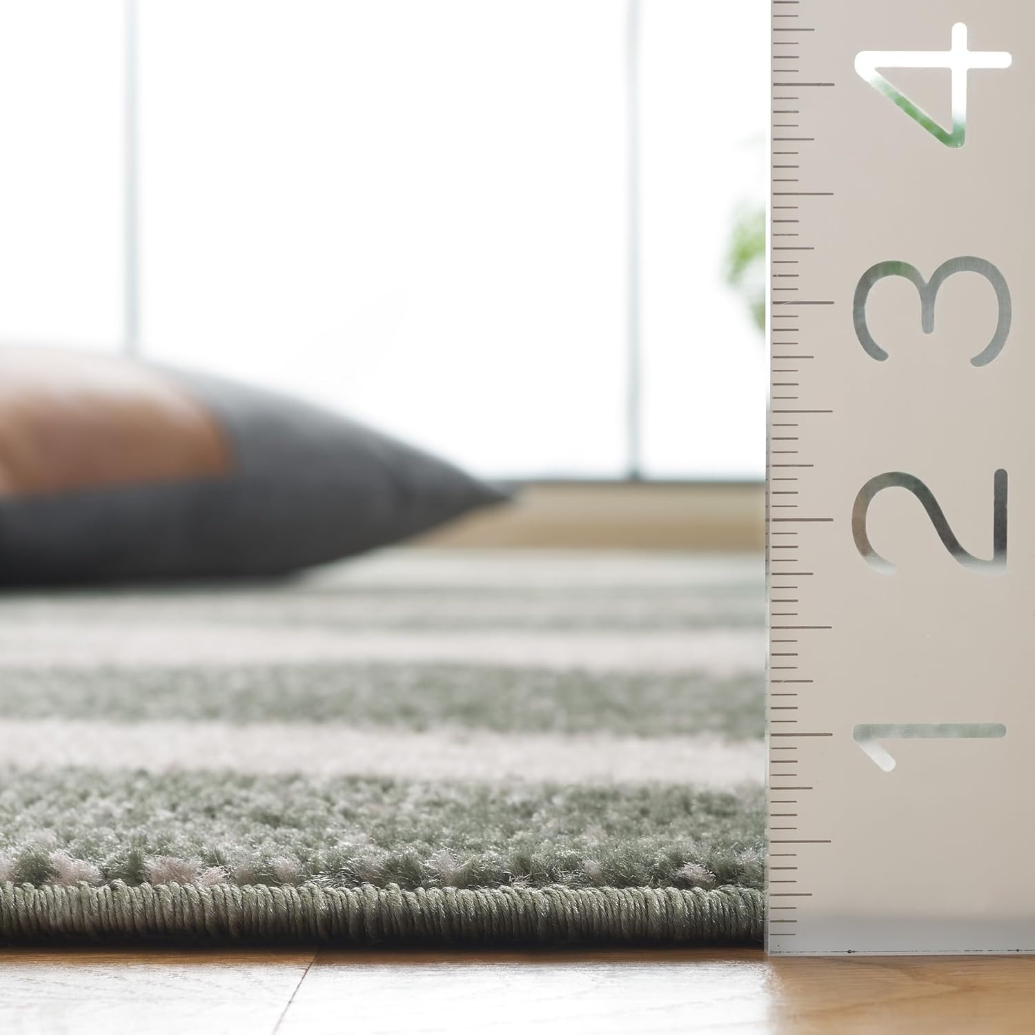 image:imageSAFAVIEH Area Rug 8x10 Adirondack Collection Large Sage amp Cream Modern Wave Design NonShedding amp Easy to Clean Ideal for Living Room Bedroom Dining Space ADR125XDark GreenIvory