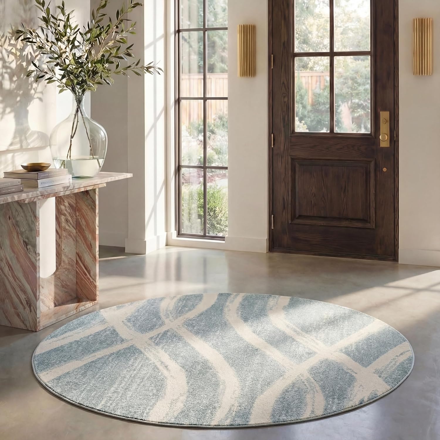 image:imageSAFAVIEH Area Rug 8x10 Adirondack Collection Large Sage amp Cream Modern Wave Design NonShedding amp Easy to Clean Ideal for Living Room Bedroom Dining Space ADR125XCreamSlate