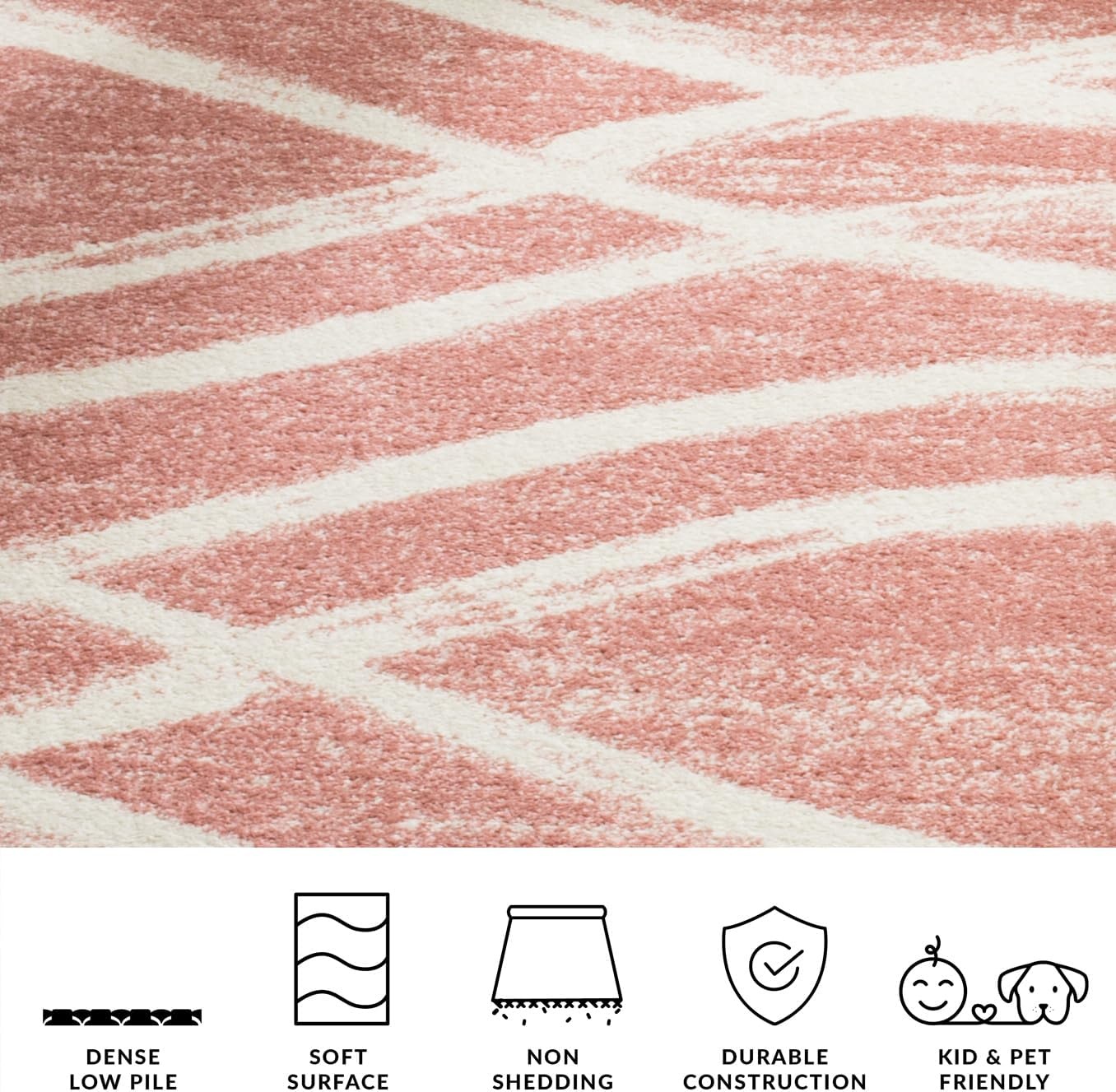 image:imageSAFAVIEH Area Rug 8x10 Adirondack Collection Large Sage amp Cream Modern Wave Design NonShedding amp Easy to Clean Ideal for Living Room Bedroom Dining Space ADR125XRoseCream