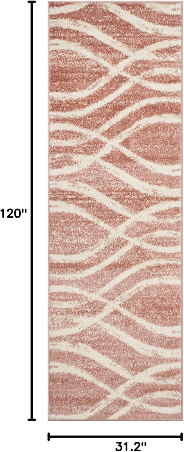 image:imageSAFAVIEH Area Rug 8x10 Adirondack Collection Large Sage amp Cream Modern Wave Design NonShedding amp Easy to Clean Ideal for Living Room Bedroom Dining Space ADR125XRoseCream