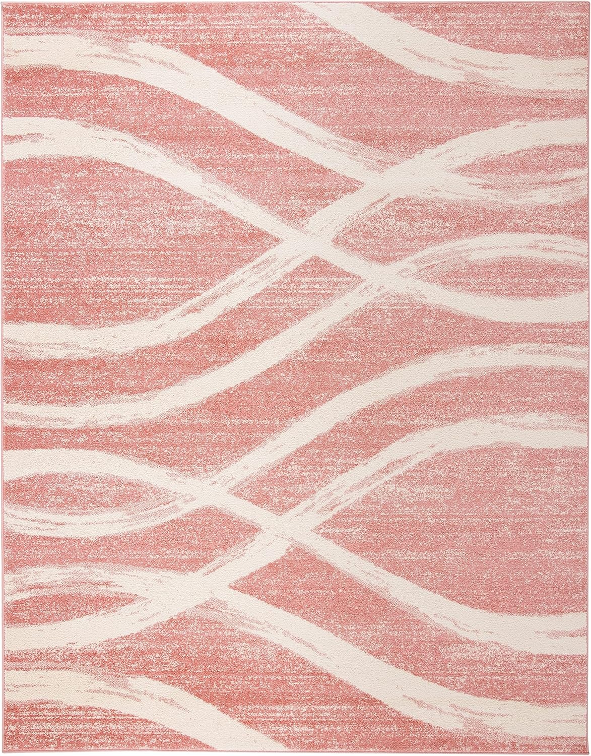 image:imageSAFAVIEH Area Rug 8x10 Adirondack Collection Large Sage amp Cream Modern Wave Design NonShedding amp Easy to Clean Ideal for Living Room Bedroom Dining Space ADR125XRoseCream
