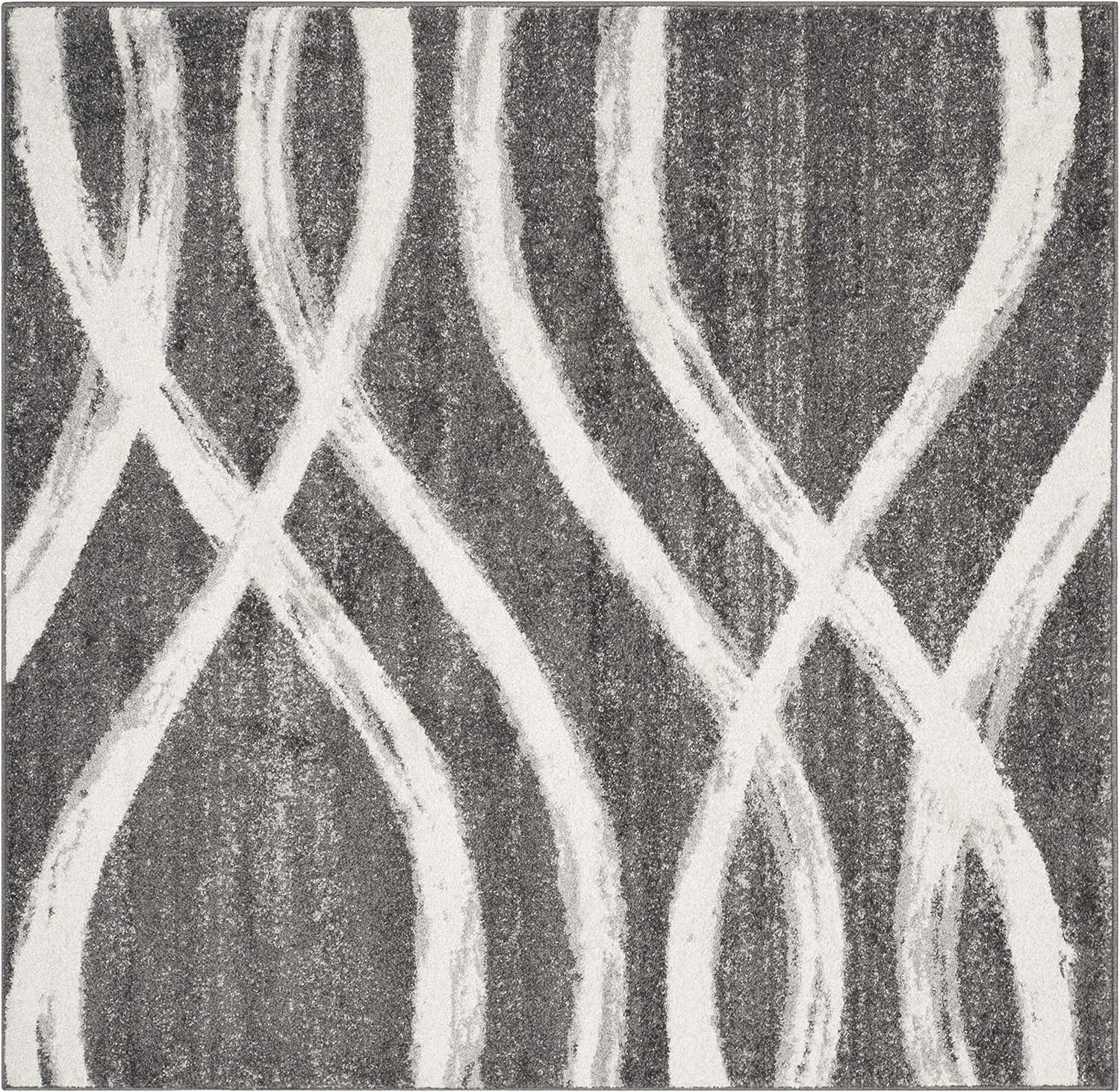 image:imageSAFAVIEH Area Rug 8x10 Adirondack Collection Large Sage amp Cream Modern Wave Design NonShedding amp Easy to Clean Ideal for Living Room Bedroom Dining Space ADR125XCharcoalIvory