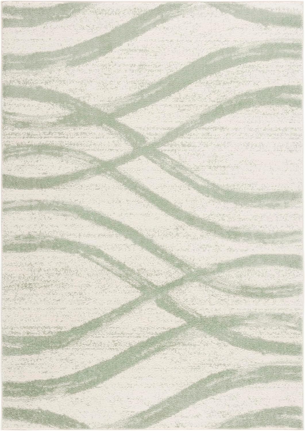 image:imageSAFAVIEH Area Rug 8x10 Adirondack Collection Large Sage amp Cream Modern Wave Design NonShedding amp Easy to Clean Ideal for Living Room Bedroom Dining Space ADR125XIvorySage
