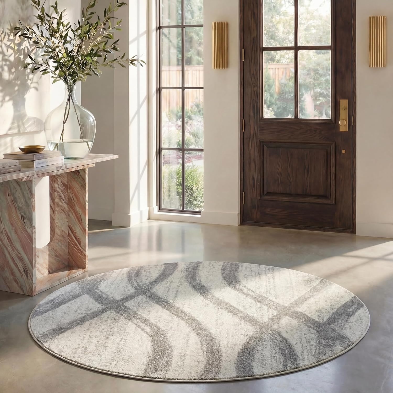 image:imageSAFAVIEH Area Rug 8x10 Adirondack Collection Large Sage amp Cream Modern Wave Design NonShedding amp Easy to Clean Ideal for Living Room Bedroom Dining Space ADR125XCreamGrey
