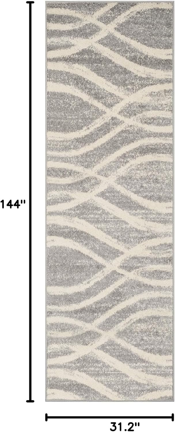 image:imageSAFAVIEH Area Rug 8x10 Adirondack Collection Large Sage amp Cream Modern Wave Design NonShedding amp Easy to Clean Ideal for Living Room Bedroom Dining Space ADR125XGreyCream