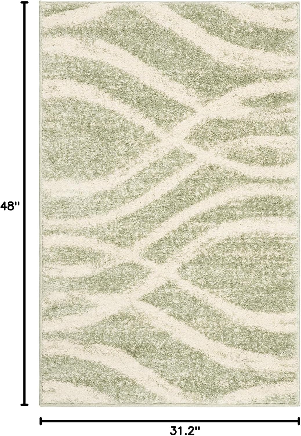 image:imageSAFAVIEH Area Rug 8x10 Adirondack Collection Large Sage amp Cream Modern Wave Design NonShedding amp Easy to Clean Ideal for Living Room Bedroom Dining Space ADR125XSageCream