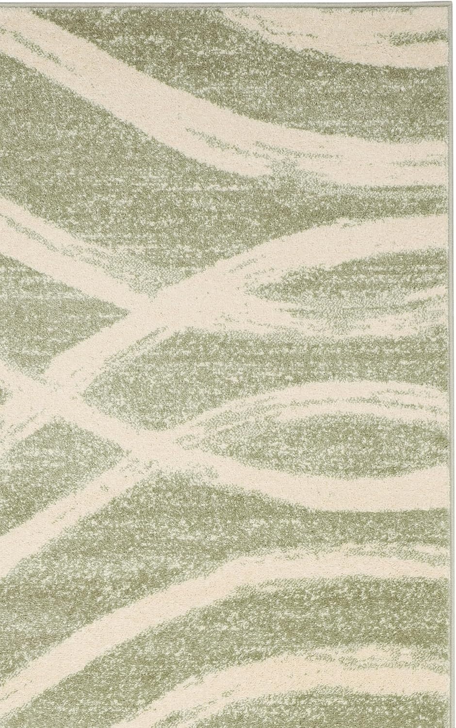 image:imageSAFAVIEH Area Rug 8x10 Adirondack Collection Large Sage amp Cream Modern Wave Design NonShedding amp Easy to Clean Ideal for Living Room Bedroom Dining Space ADR125XSageCream