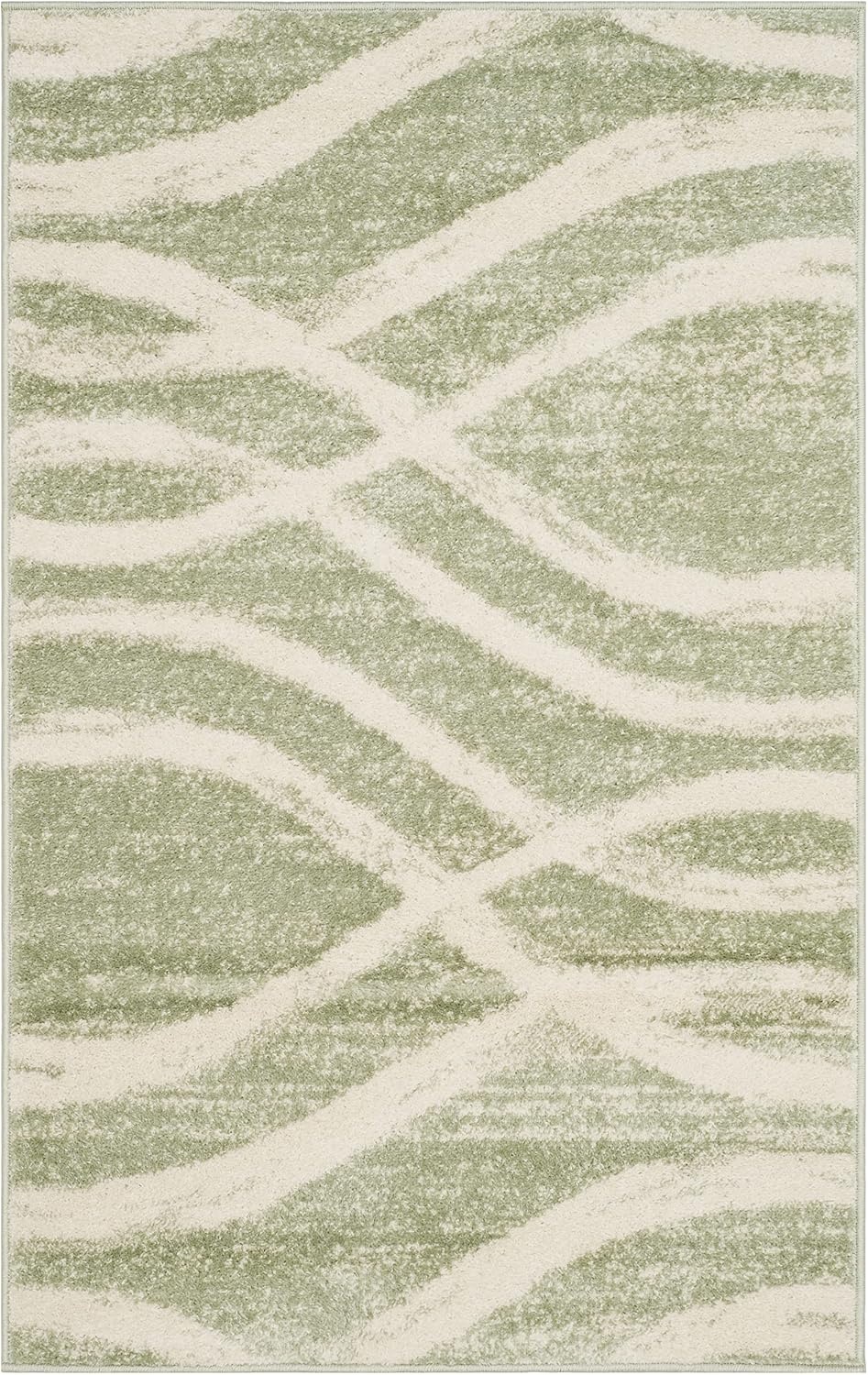image:imageSAFAVIEH Area Rug 8x10 Adirondack Collection Large Sage amp Cream Modern Wave Design NonShedding amp Easy to Clean Ideal for Living Room Bedroom Dining Space ADR125XSageCream