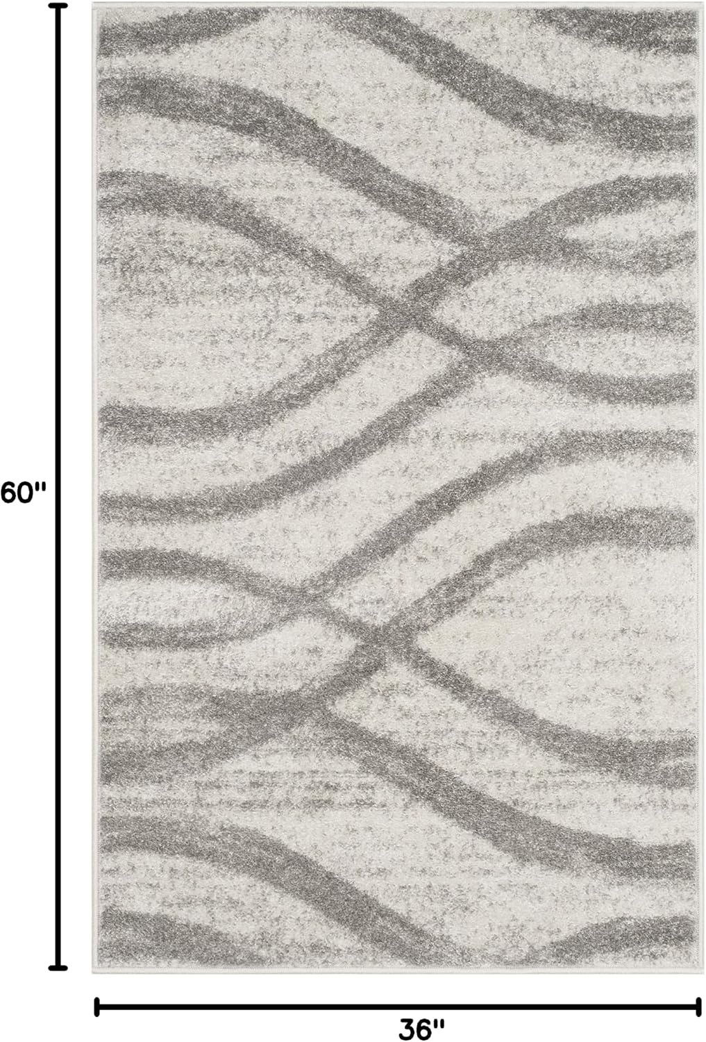 image:imageSAFAVIEH Area Rug 8x10 Adirondack Collection Large Sage amp Cream Modern Wave Design NonShedding amp Easy to Clean Ideal for Living Room Bedroom Dining Space ADR125XCreamGrey