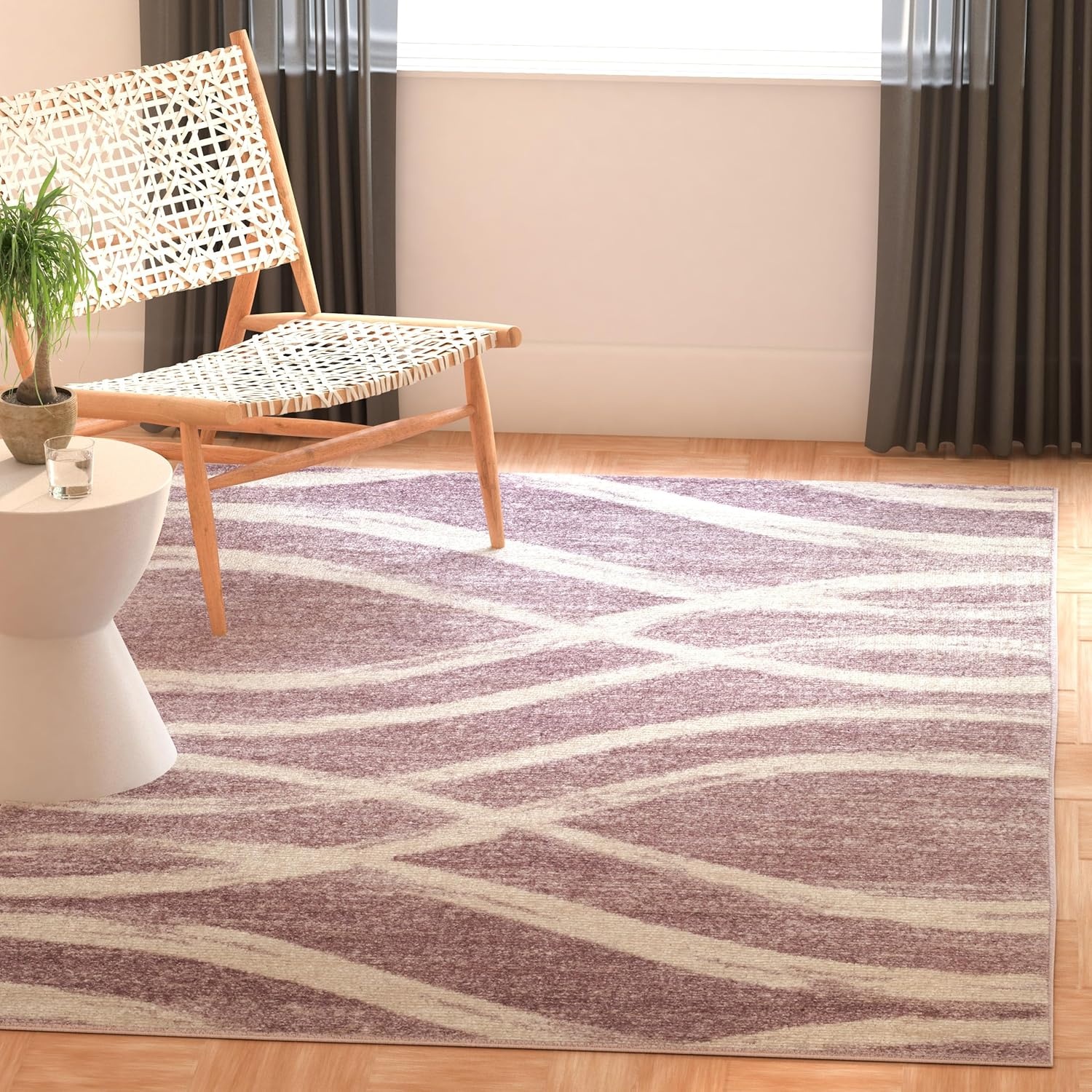 image:imageSAFAVIEH Area Rug 8x10 Adirondack Collection Large Sage amp Cream Modern Wave Design NonShedding amp Easy to Clean Ideal for Living Room Bedroom Dining Space ADR125XDark GreenIvory