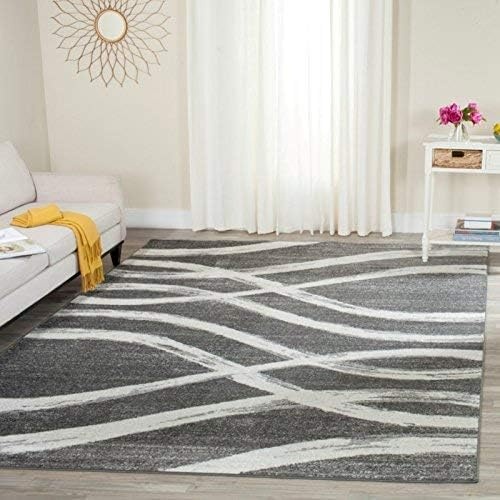 image:imageSAFAVIEH Area Rug 8x10 Adirondack Collection Large Sage amp Cream Modern Wave Design NonShedding amp Easy to Clean Ideal for Living Room Bedroom Dining Space ADR125XCreamSlate