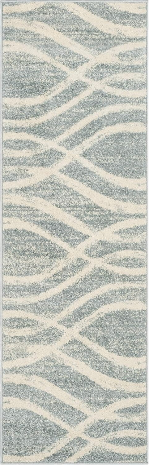 image:imageSAFAVIEH Area Rug 8x10 Adirondack Collection Large Sage amp Cream Modern Wave Design NonShedding amp Easy to Clean Ideal for Living Room Bedroom Dining Space ADR125XCreamSlate