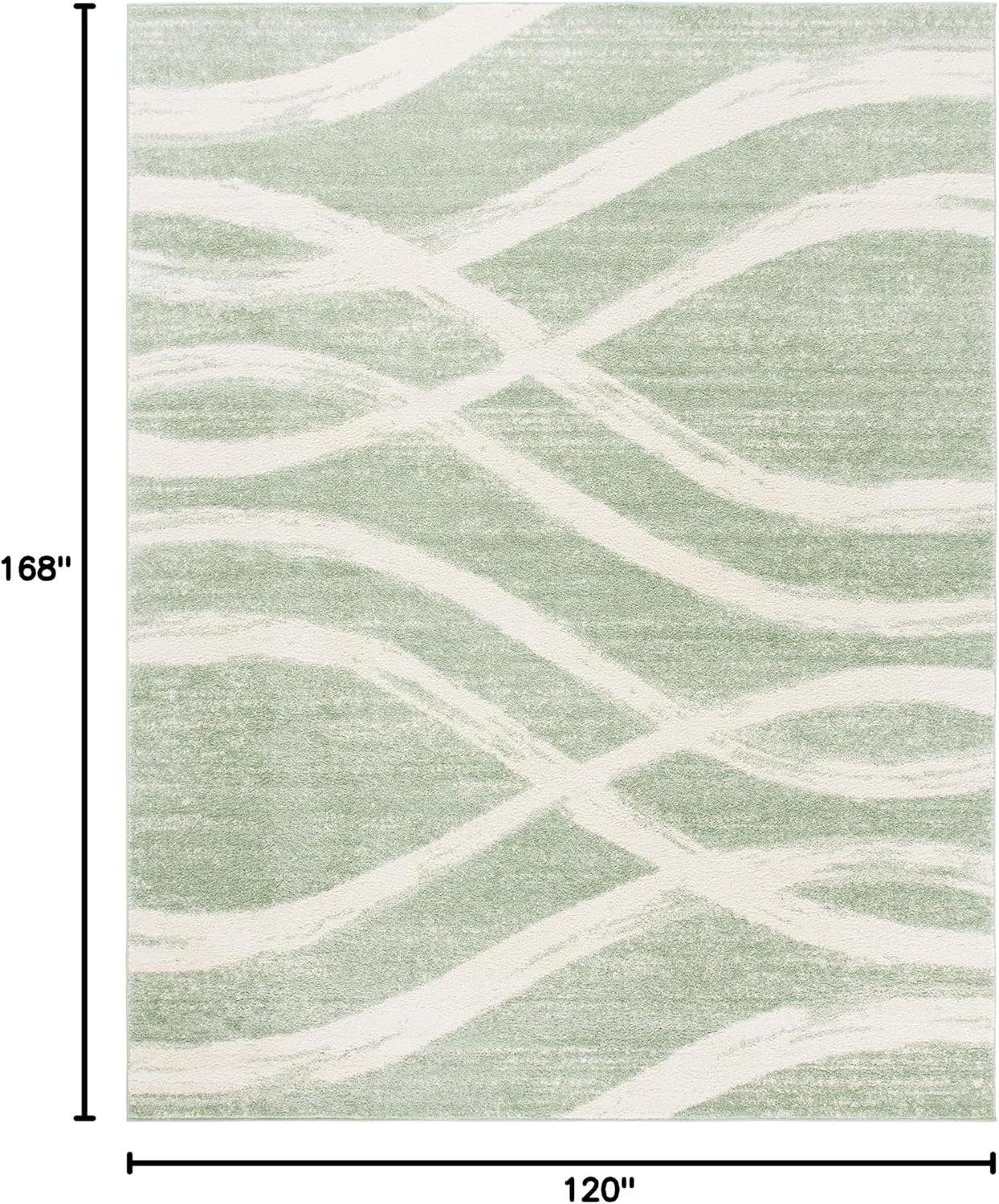 image:imageSAFAVIEH Area Rug 8x10 Adirondack Collection Large Sage amp Cream Modern Wave Design NonShedding amp Easy to Clean Ideal for Living Room Bedroom Dining Space ADR125XSageCream