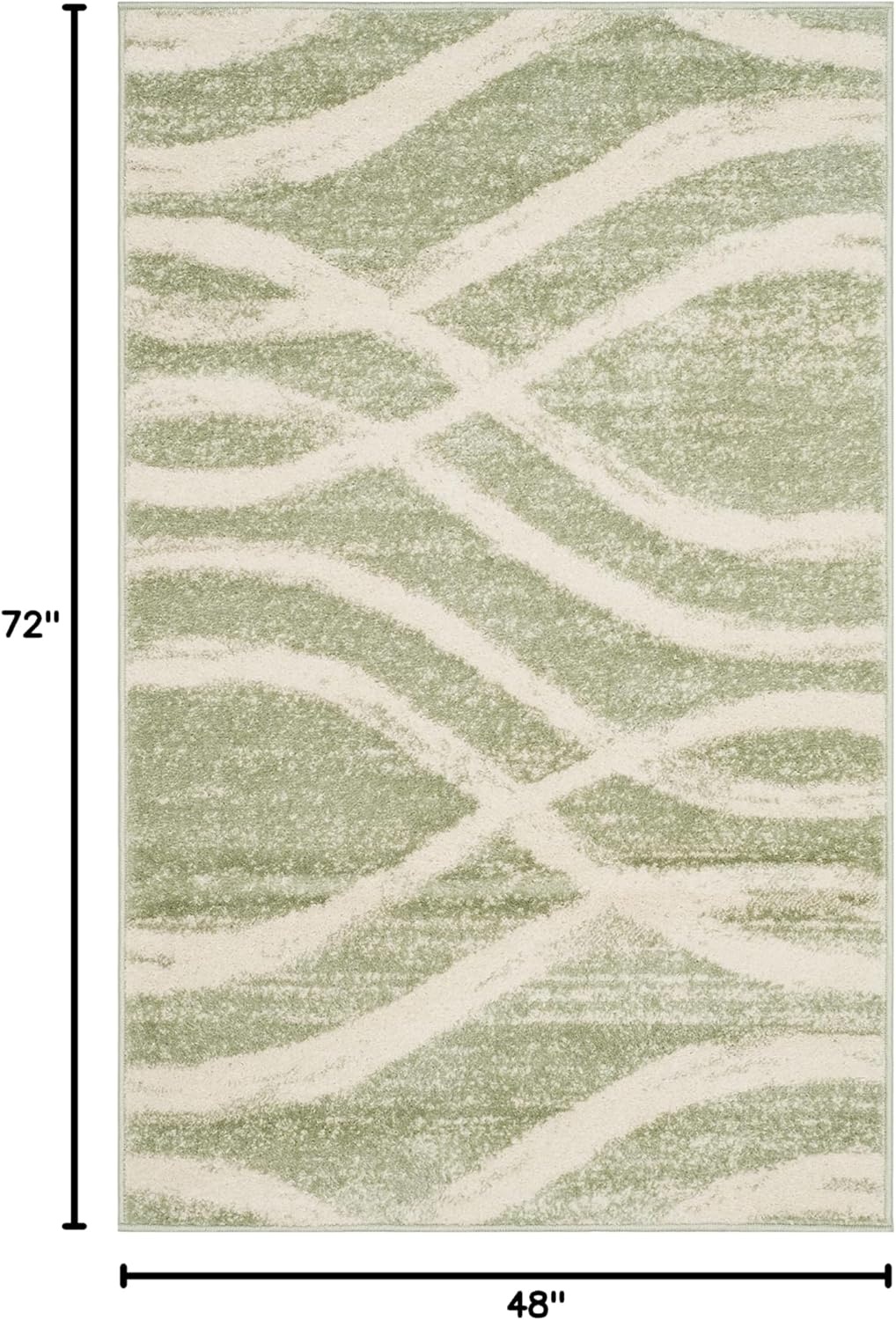 image:imageSAFAVIEH Area Rug 8x10 Adirondack Collection Large Sage amp Cream Modern Wave Design NonShedding amp Easy to Clean Ideal for Living Room Bedroom Dining Space ADR125XSageCream