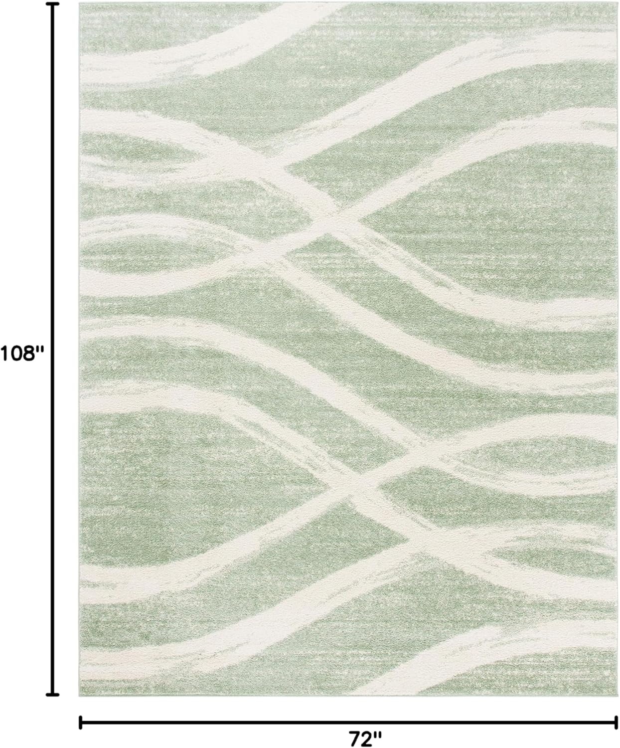 image:imageSAFAVIEH Area Rug 8x10 Adirondack Collection Large Sage amp Cream Modern Wave Design NonShedding amp Easy to Clean Ideal for Living Room Bedroom Dining Space ADR125XSageCream