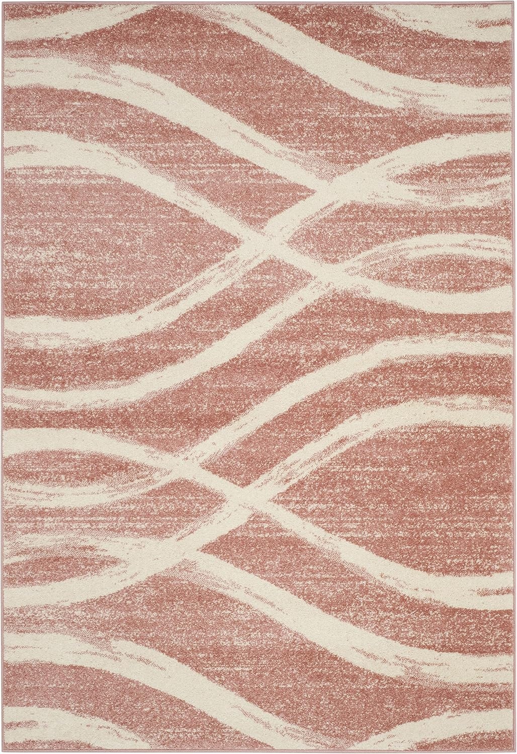image:imageSAFAVIEH Area Rug 8x10 Adirondack Collection Large Sage amp Cream Modern Wave Design NonShedding amp Easy to Clean Ideal for Living Room Bedroom Dining Space ADR125XRoseCream